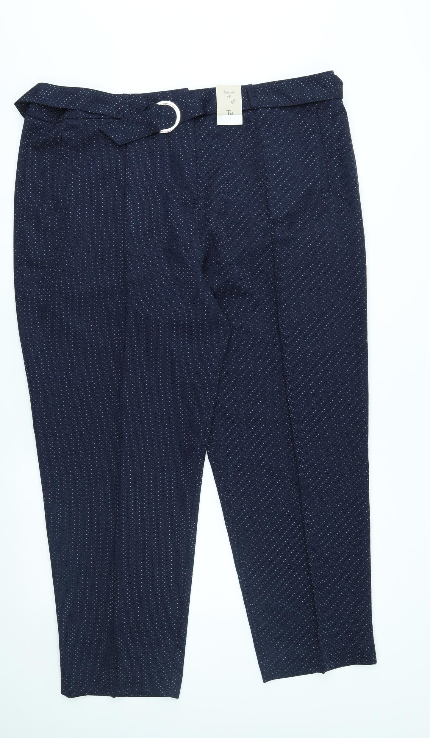 TU Womens Blue Polka Dot  Trousers  Size 20 L27 in