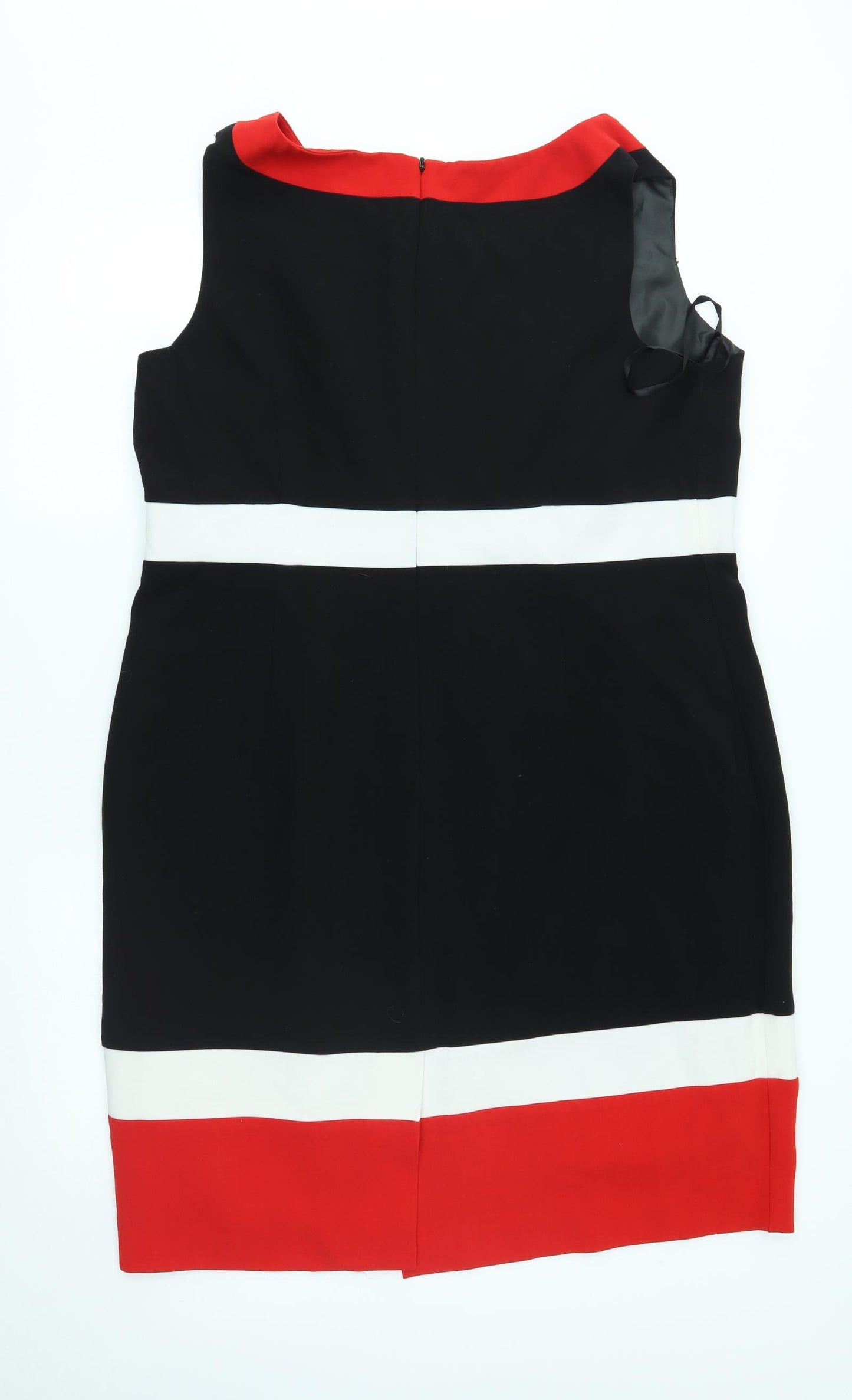 collection Womens Black Striped  A-Line  Size 20