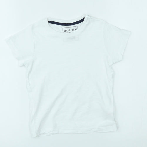 Matalan Boys White   Basic T-Shirt Size 4 Years