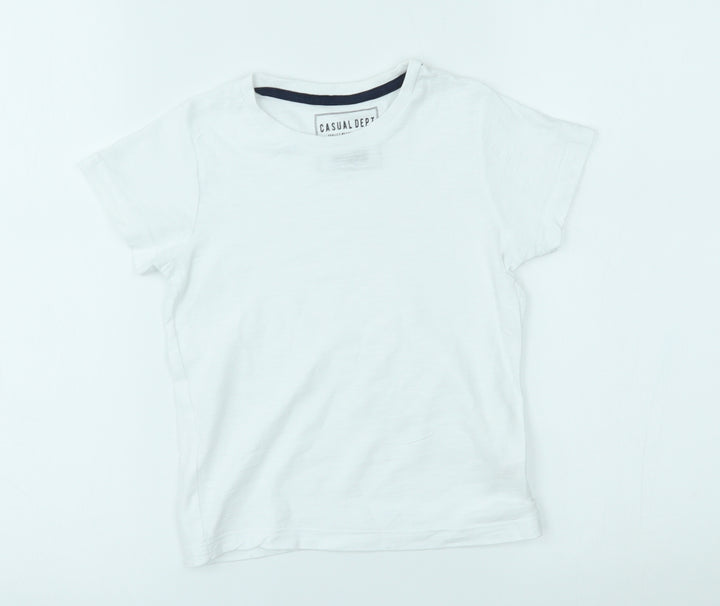 Matalan Boys White   Basic T-Shirt Size 4 Years