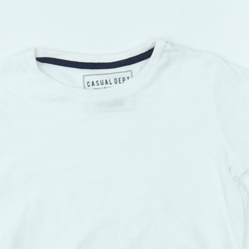 Matalan Boys White   Basic T-Shirt Size 4 Years