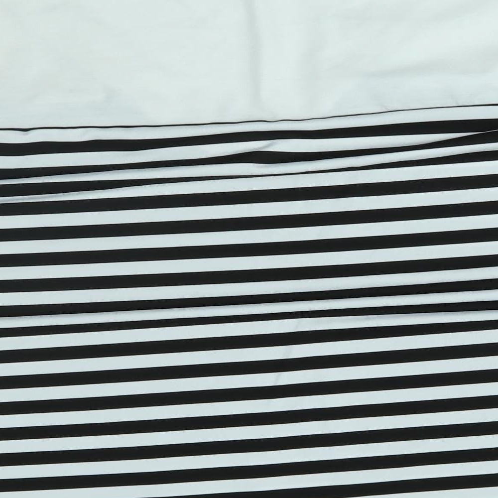 SheIn Womens White Striped  Basic T-Shirt Size M