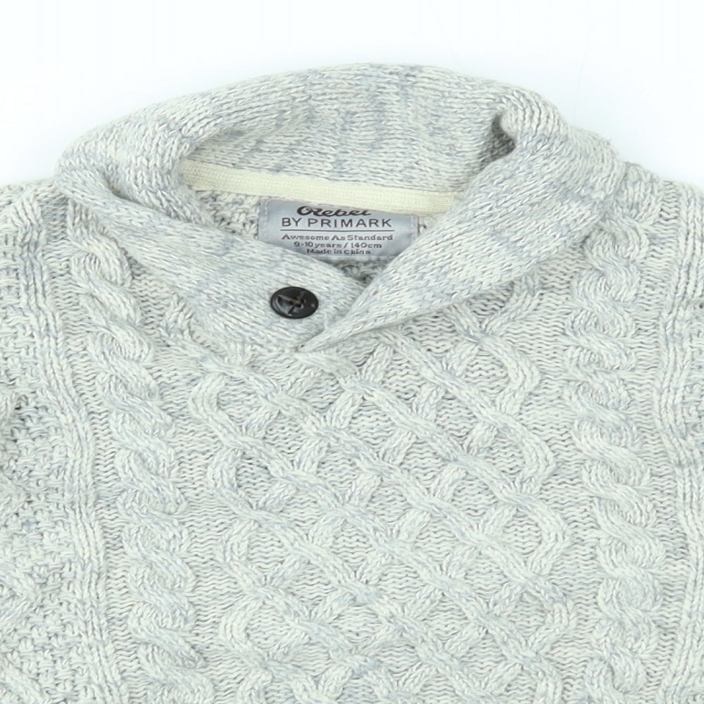 Primark Boys Grey   Pullover Jumper Size 9-10 Years
