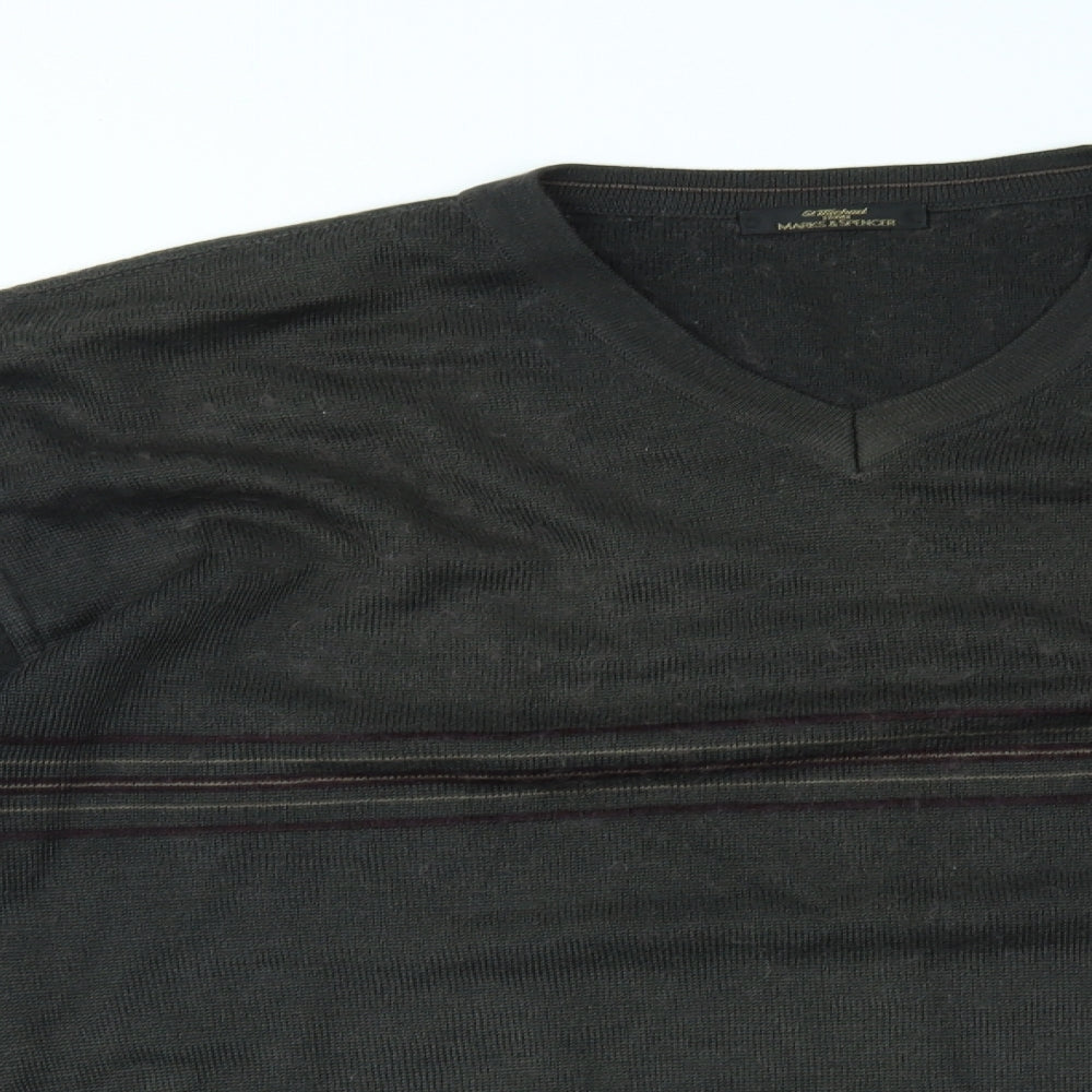 M&S Mens Brown   Pullover Jumper Size L