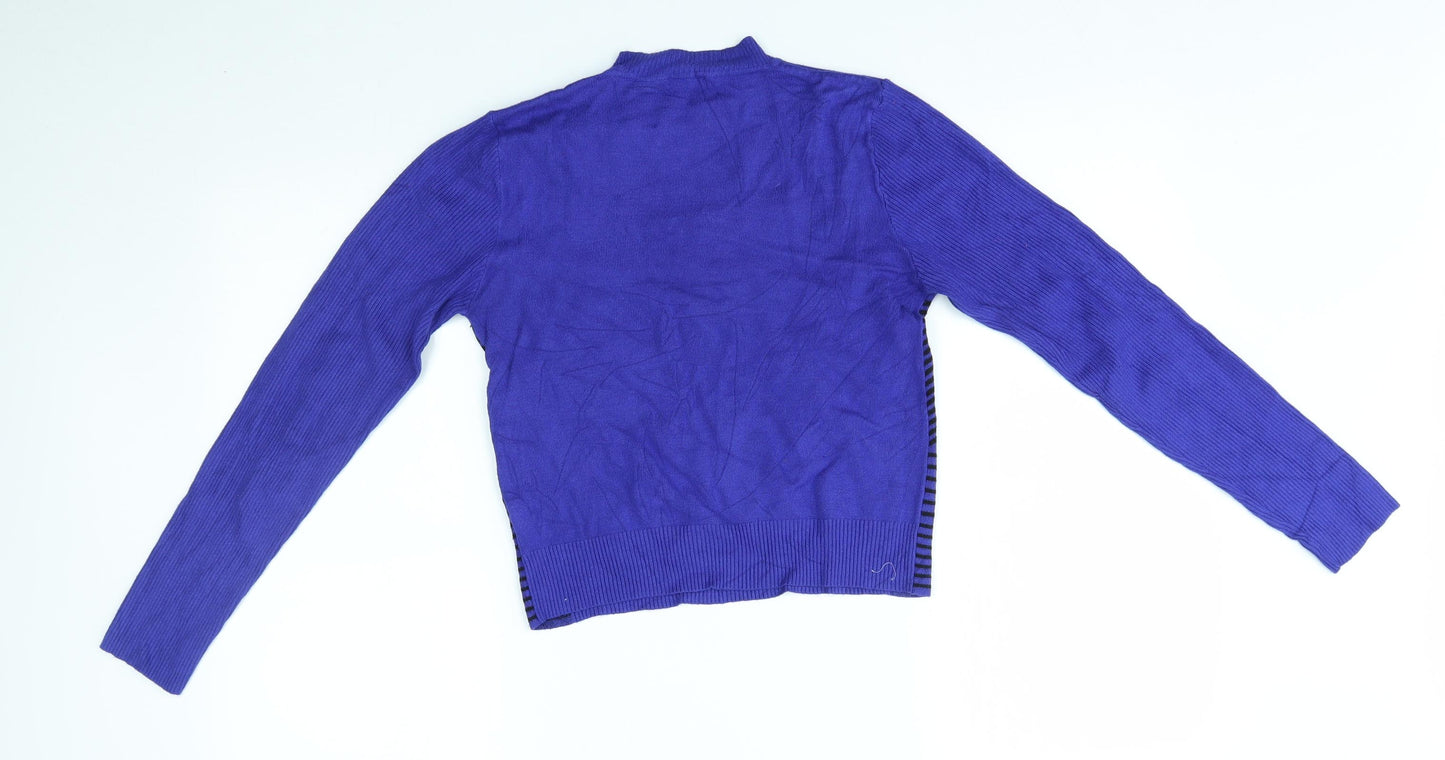 River Island Womens Blue   Pullover Jumper Size 12  - slits on front