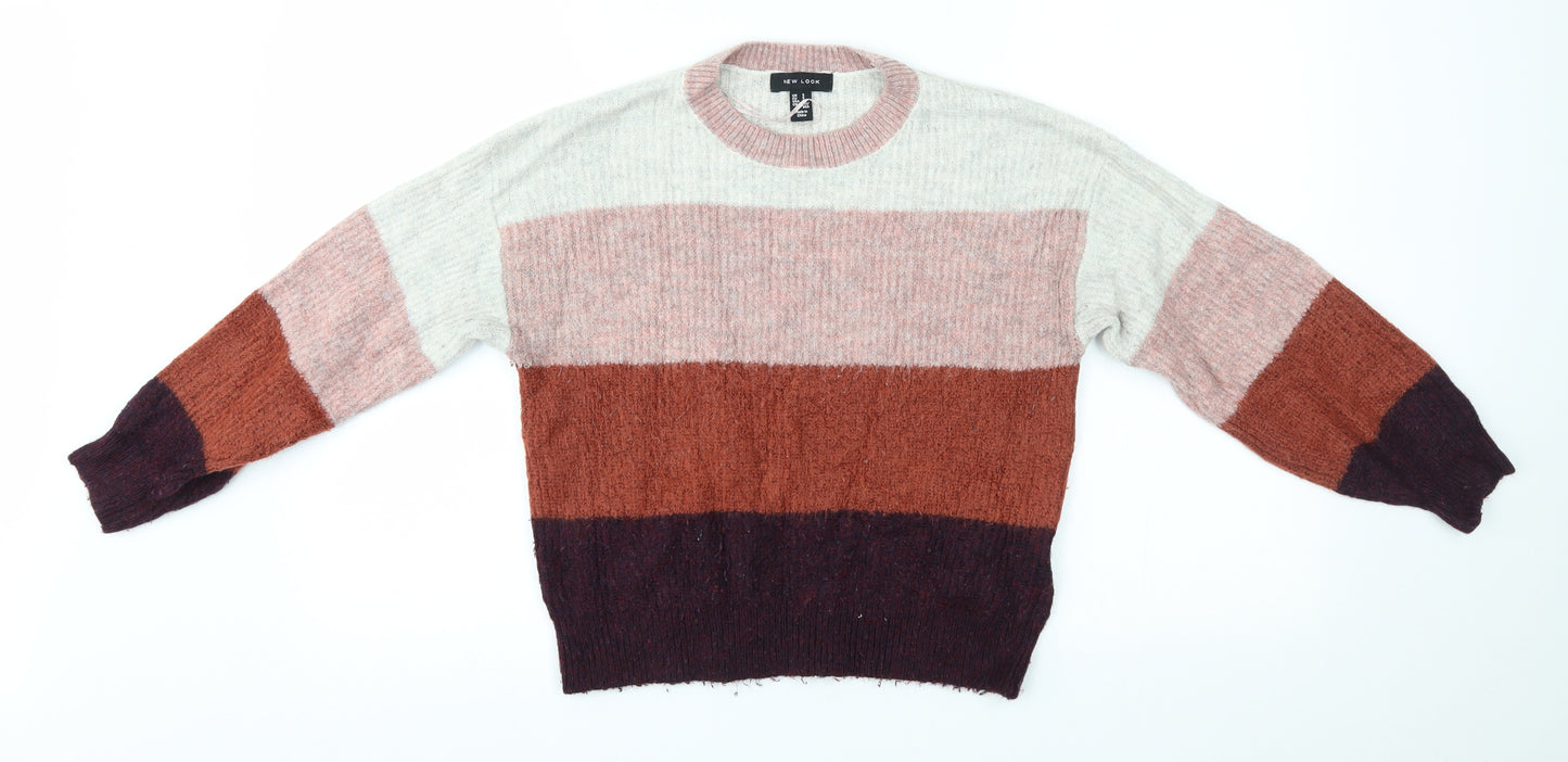 New Look Womens Multicoloured Striped  Pullover Jumper Size S