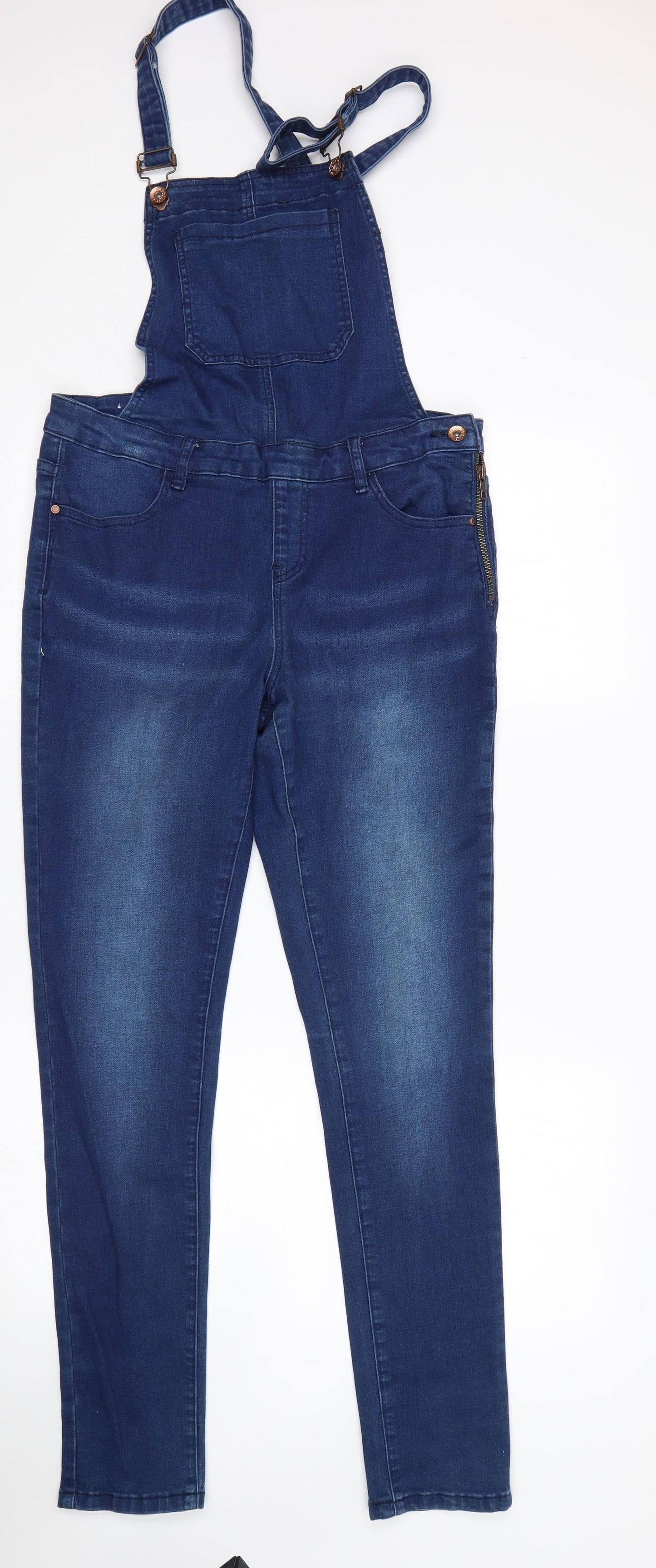 New Look Womens Blue   Dungaree One-Piece Size 12 L32 in