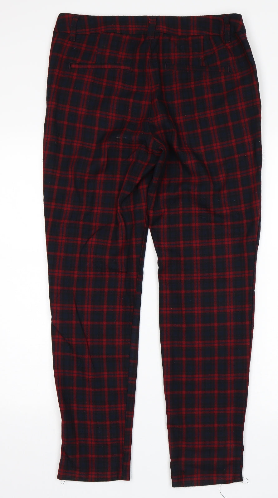 H&M Womens Multicoloured Plaid  Trousers  Size 10 L28 in