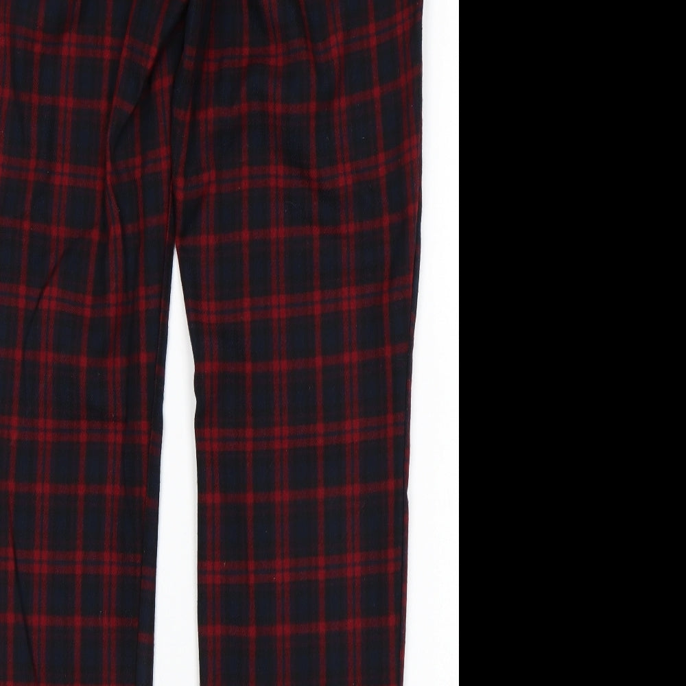 H&M Womens Multicoloured Plaid  Trousers  Size 10 L28 in