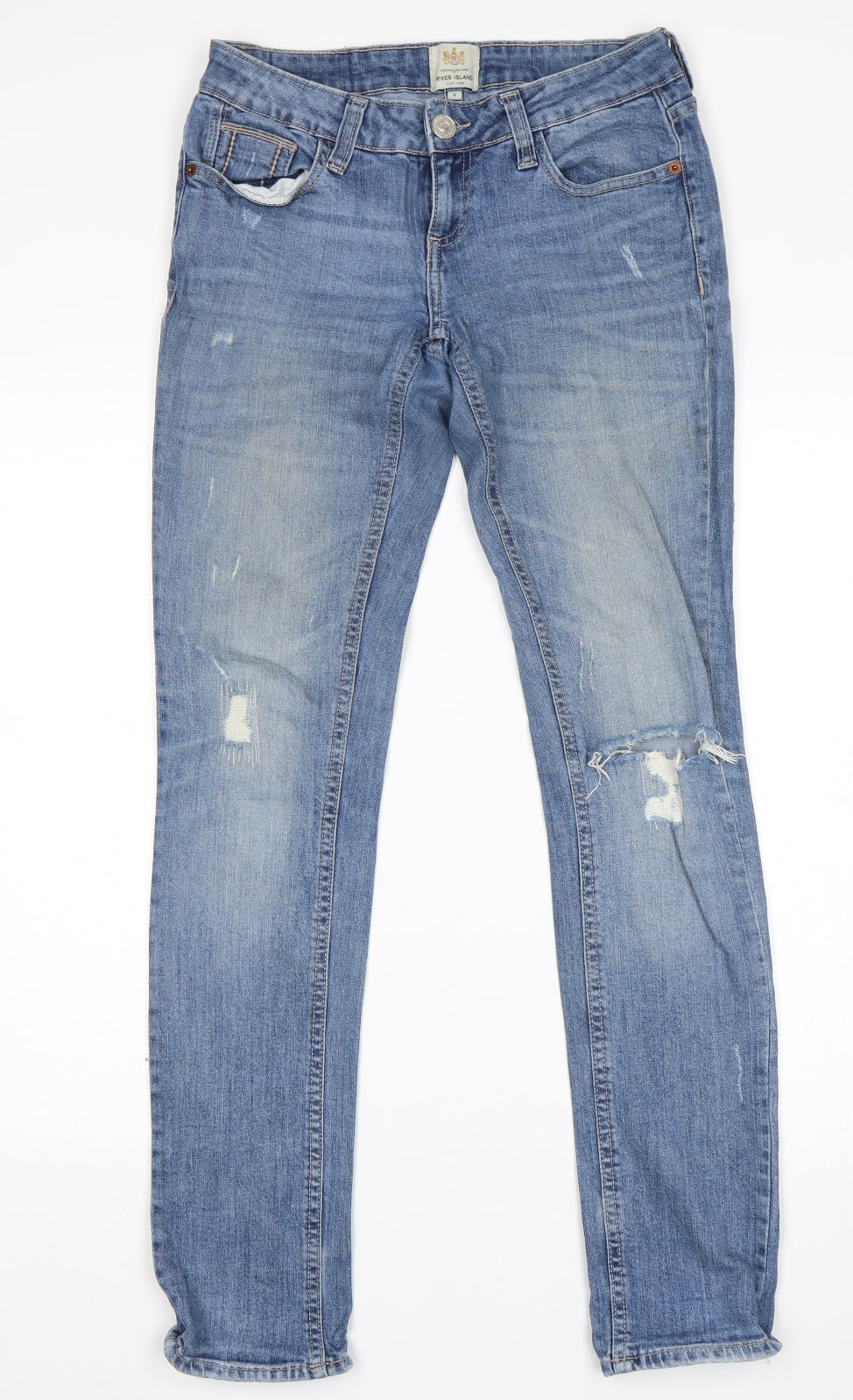 River Island Womens Blue   Skinny Jeans Size 8 L30 in