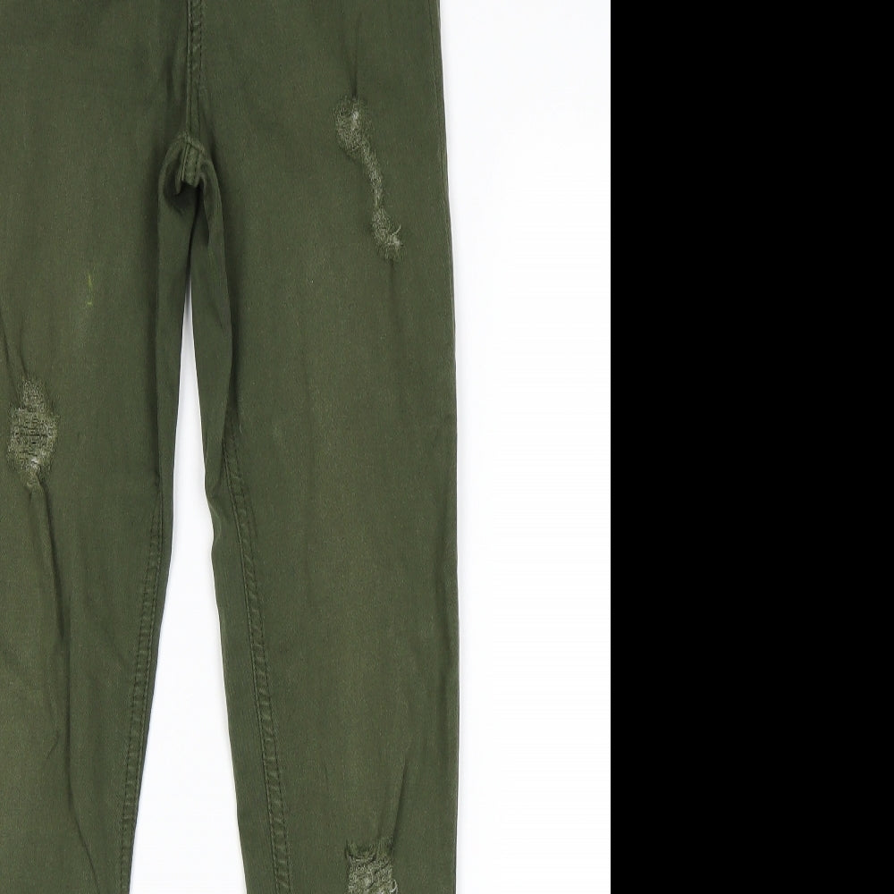 Miss Selfridge Womens Green   Skinny Jeans Size 8 L28 in