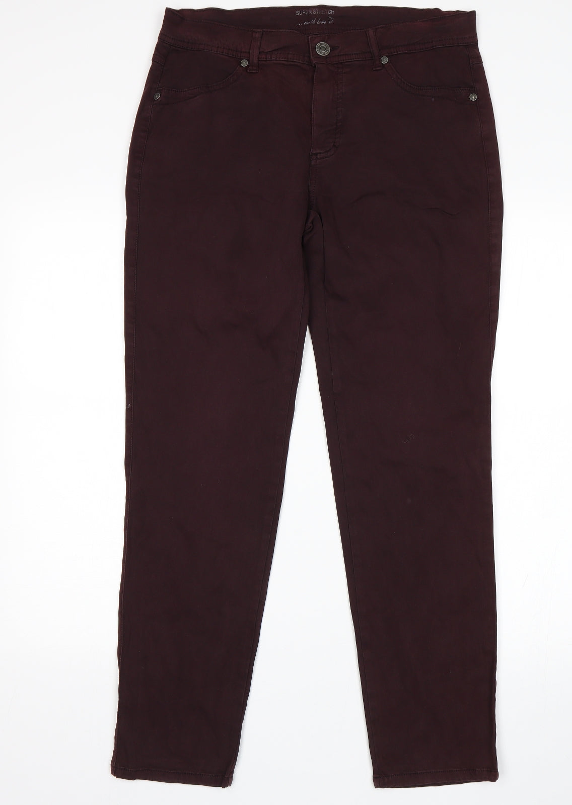Preworn Womens Purple   Skinny Jeans Size 34 in L29 in
