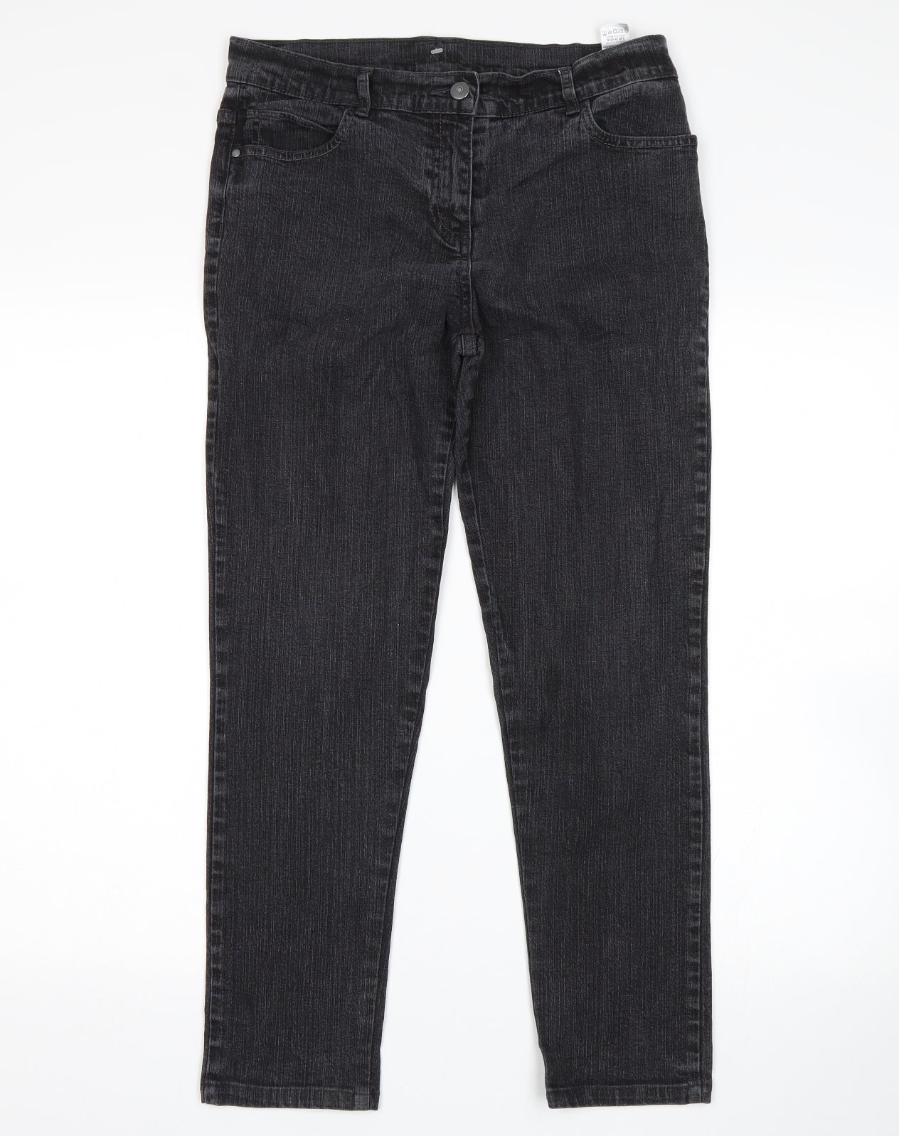 M&S Womens Grey   Skinny Jeans Size 12 L26 in
