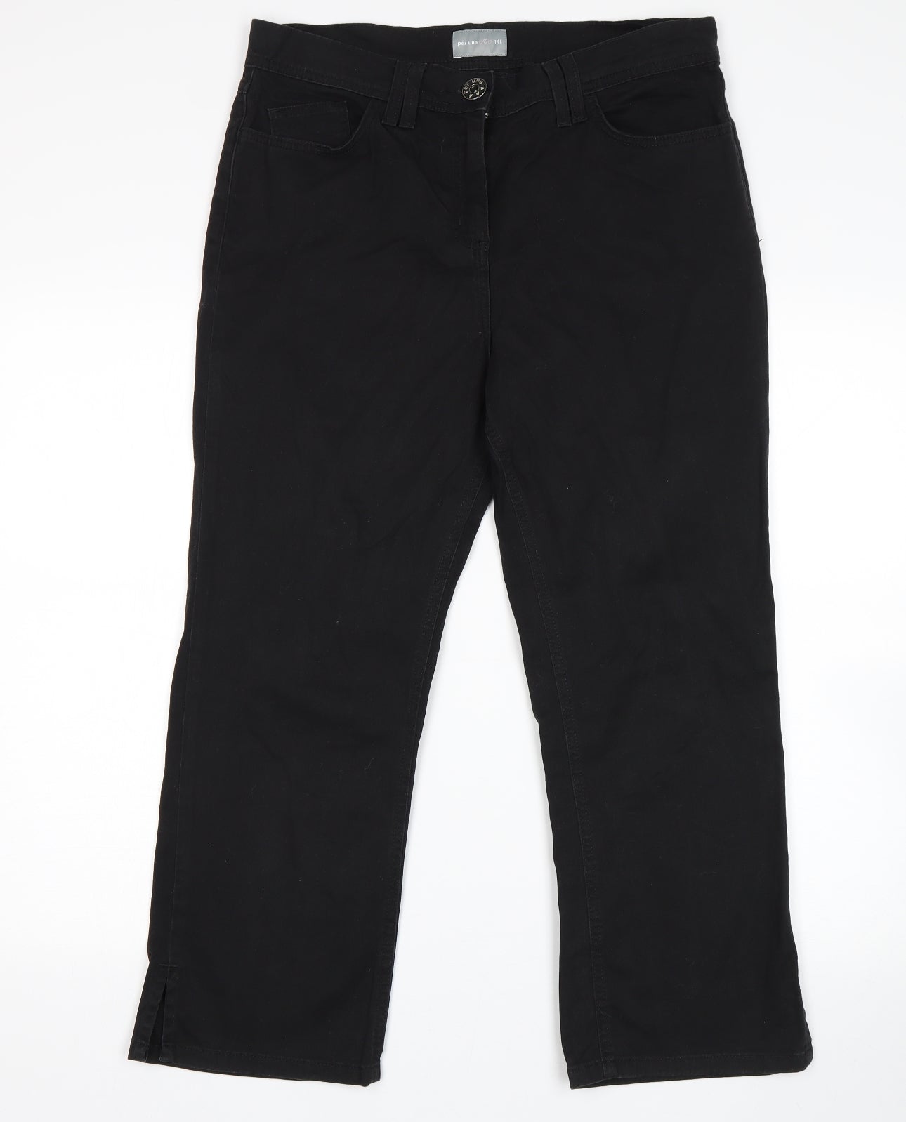 Per Una  Womens Black   Cropped Jeans Size 14 L26 in
