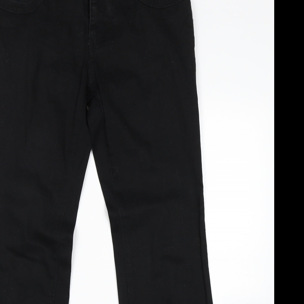 Look Womens Black   Bootcut Jeans Size 10 L31 in