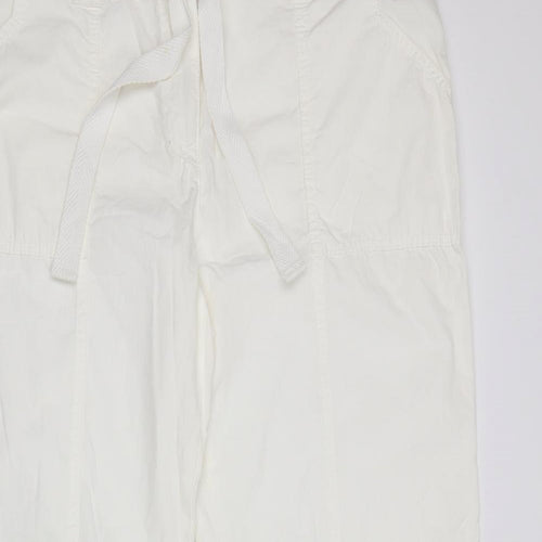 M&S Womens White   Trousers  Size 18 L30 in