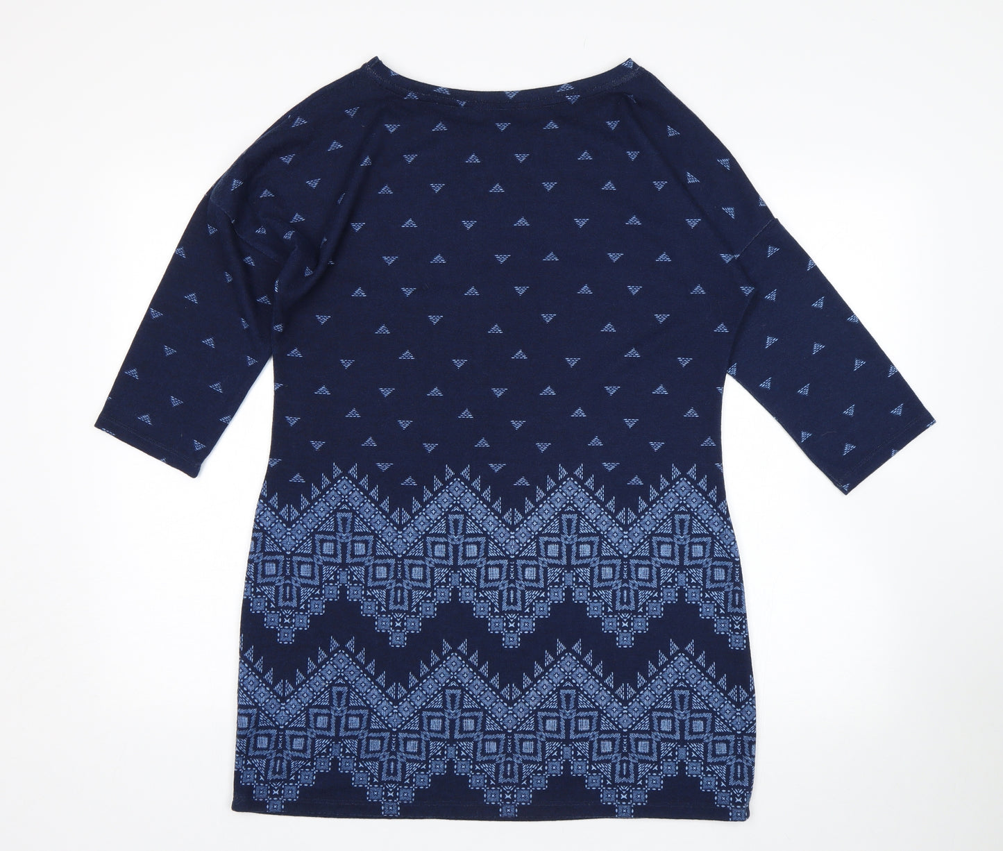 F&F Womens Blue Argyle/Diamond  Pullover Jumper Size 14