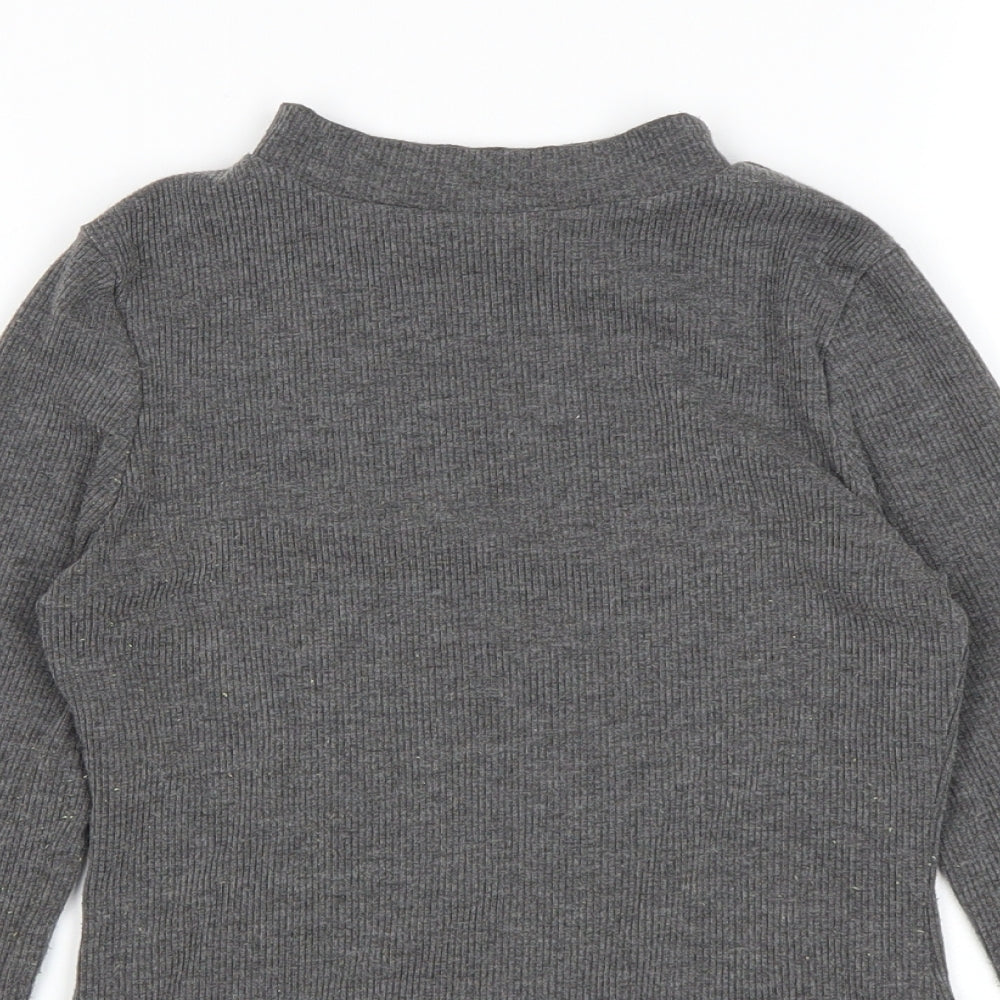 Matalan Girls Grey   Pullover Jumper Size 10 Years