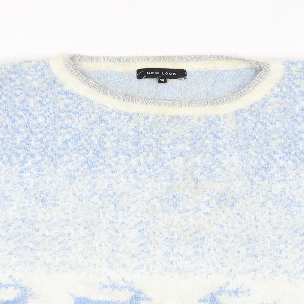 New Look Womens Blue   Pullover Jumper Size 14