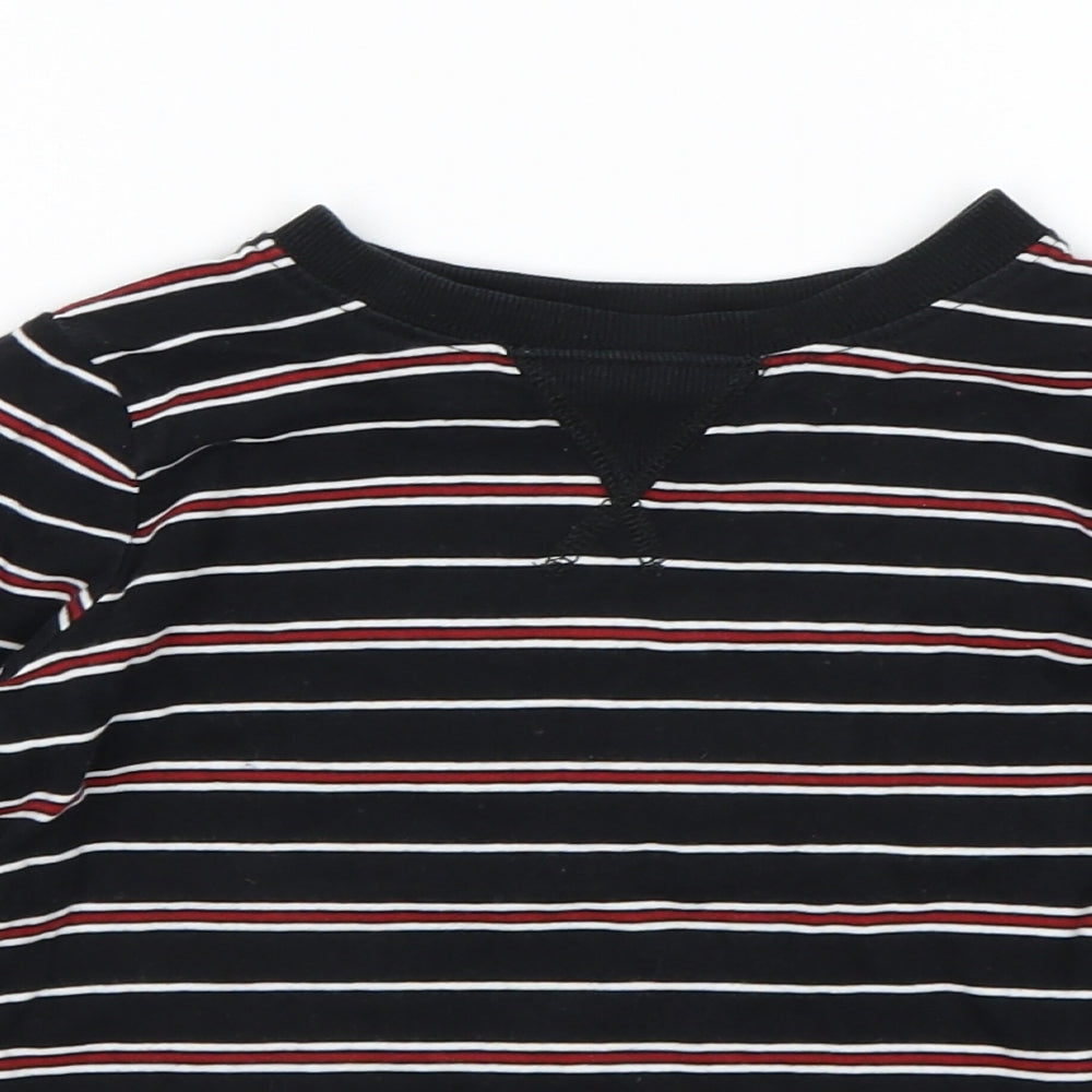 M&Co Boys Multicoloured Striped  Basic T-Shirt Size 4-5 Years