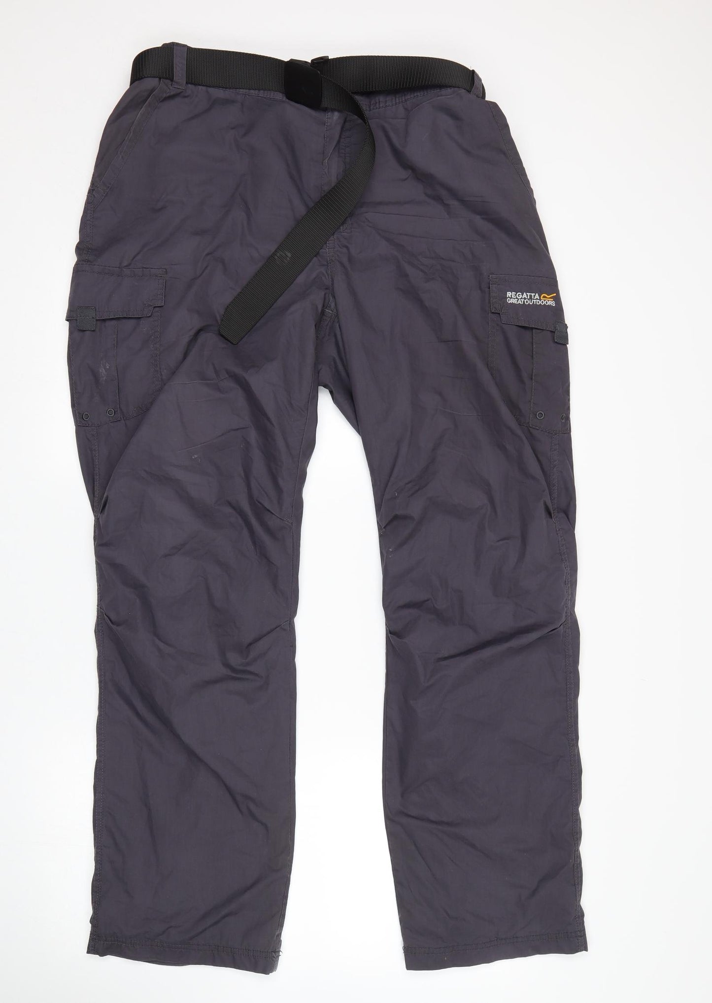 Regatta Mens Grey   Rain Trousers Trousers Size 36 L30 in