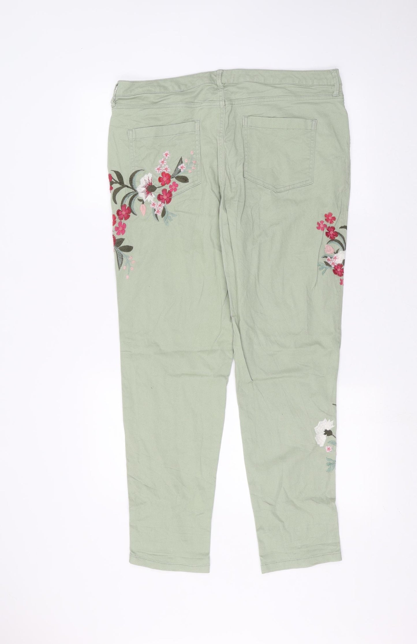F&F Womens Green   Skinny Jeans Size 16 L27 in
