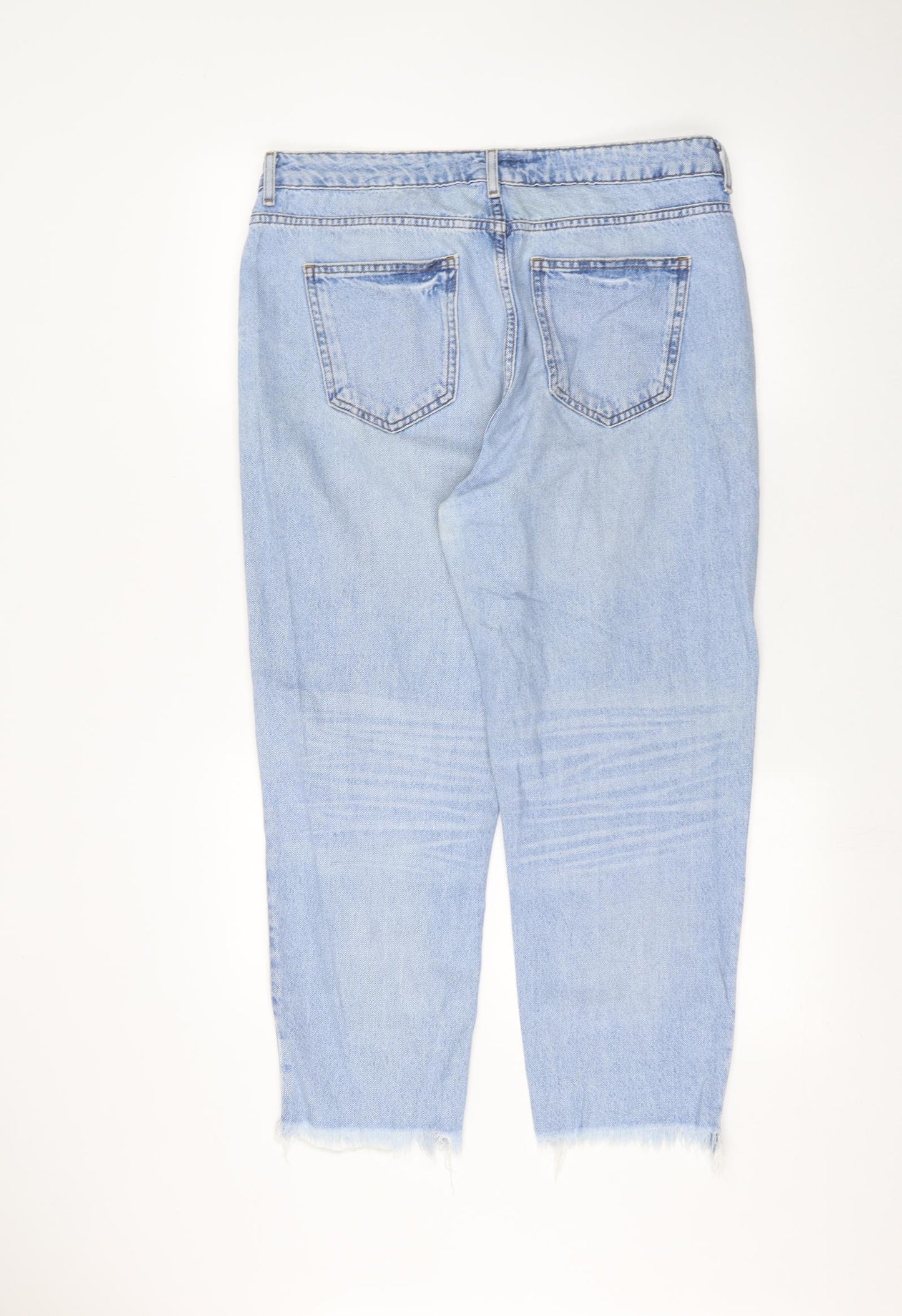 New Look Womens Blue  Denim Mom Jeans Size 16 L23 in - cropped