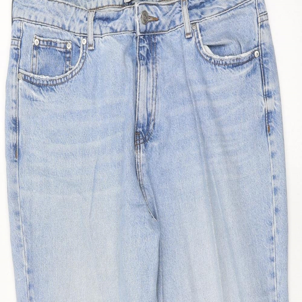 New Look Womens Blue  Denim Mom Jeans Size 16 L23 in - cropped