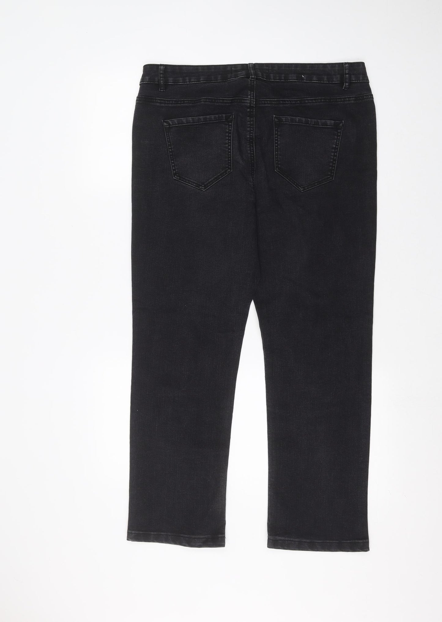 George Womens Black   Straight Jeans Size 16 L26 in