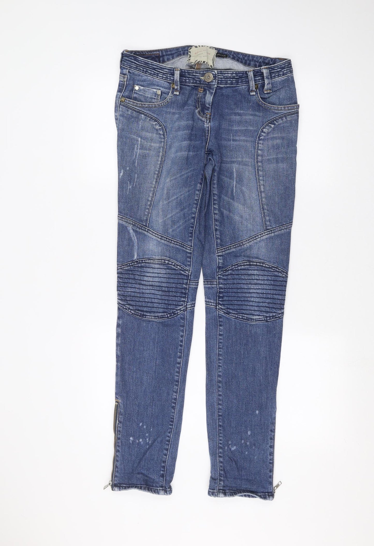 River Island Womens Blue  Denim Skinny Jeans Size 10 L29 in