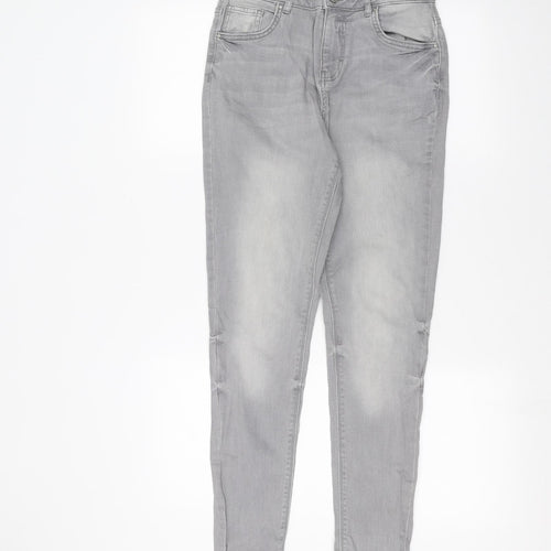Denim & Co. Womens Grey   Skinny Jeans Size 10 L28 in