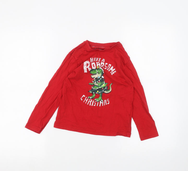 Primark Girls Red   Basic T-Shirt Size 6-7 Years