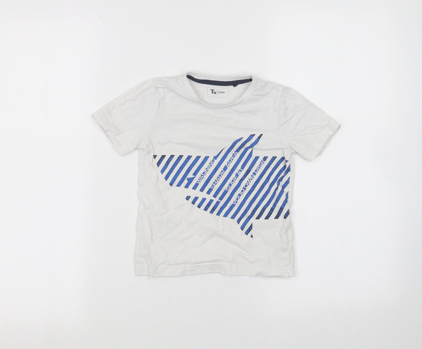 TU Boys White   Basic T-Shirt Size 3 Years