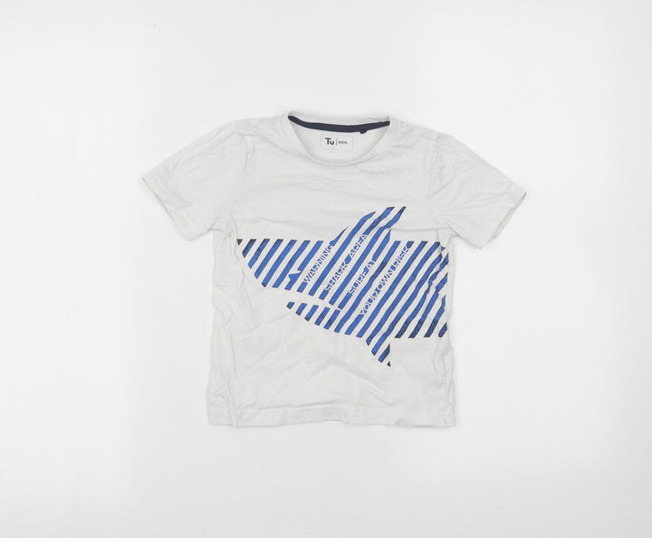 TU Boys White   Basic T-Shirt Size 3 Years
