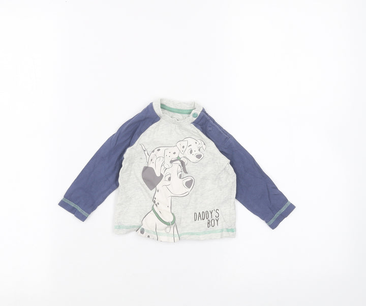Disney Baby Grey   Basic T-Shirt Size 3-6 Months