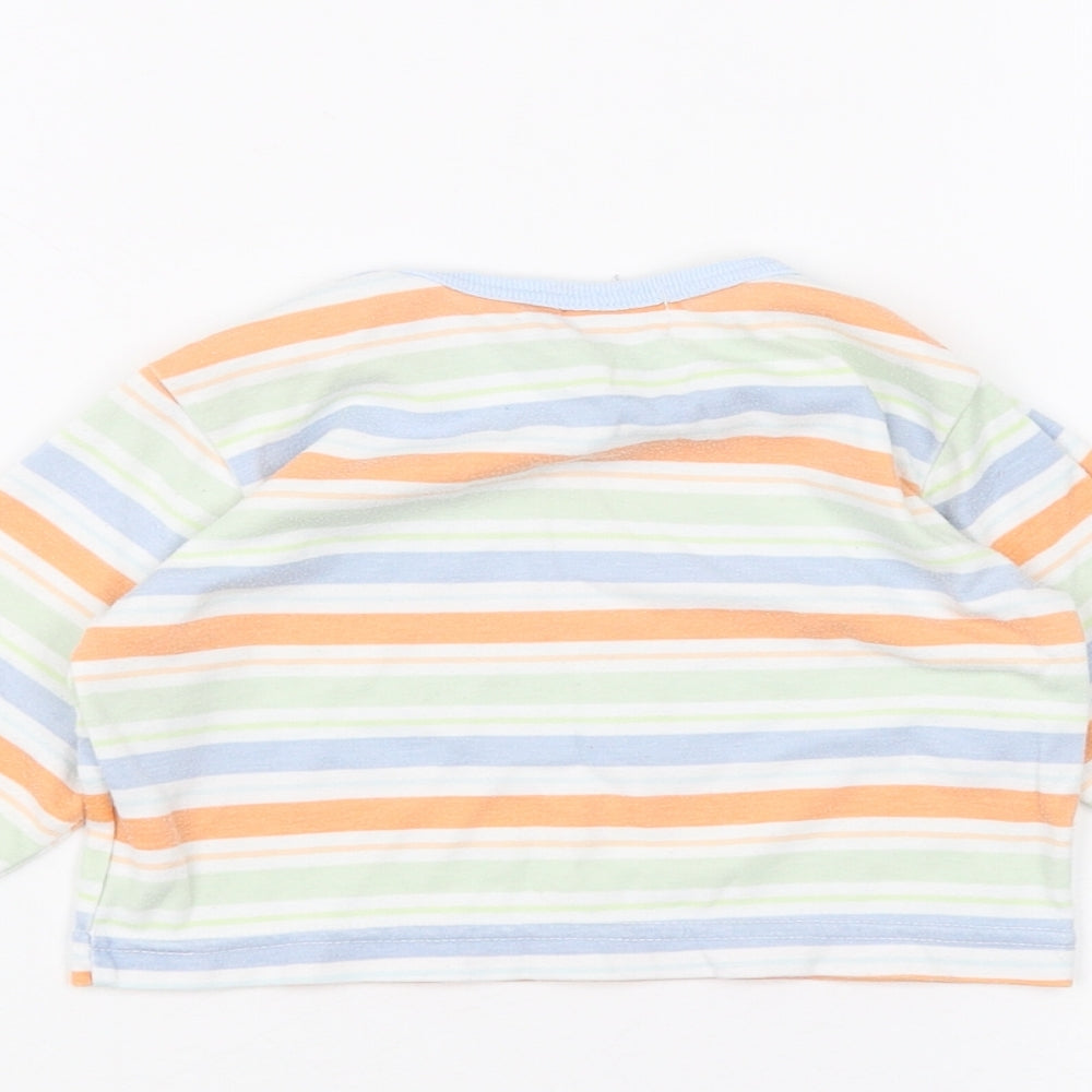 Baby C Baby White Striped  Basic T-Shirt Size 3-6 Months