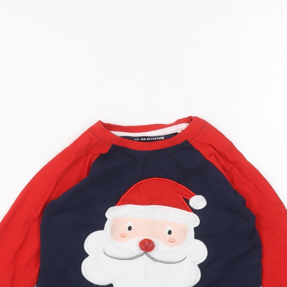 festive fun Baby Blue   Basic T-Shirt Size 18-24 Months