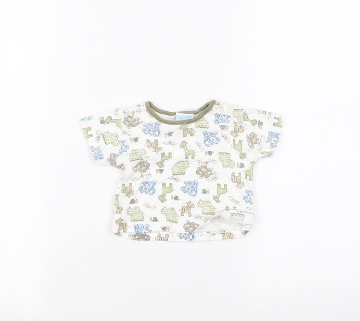 Rockabye-Baby Baby White Basic T-Shirt Size 0-3 Months