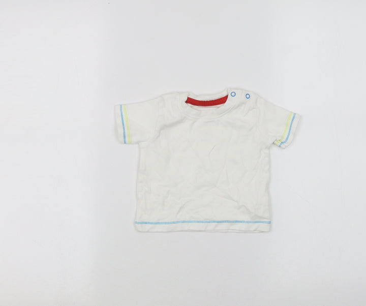 George Baby White Basic T-Shirt Size 3-6 Months