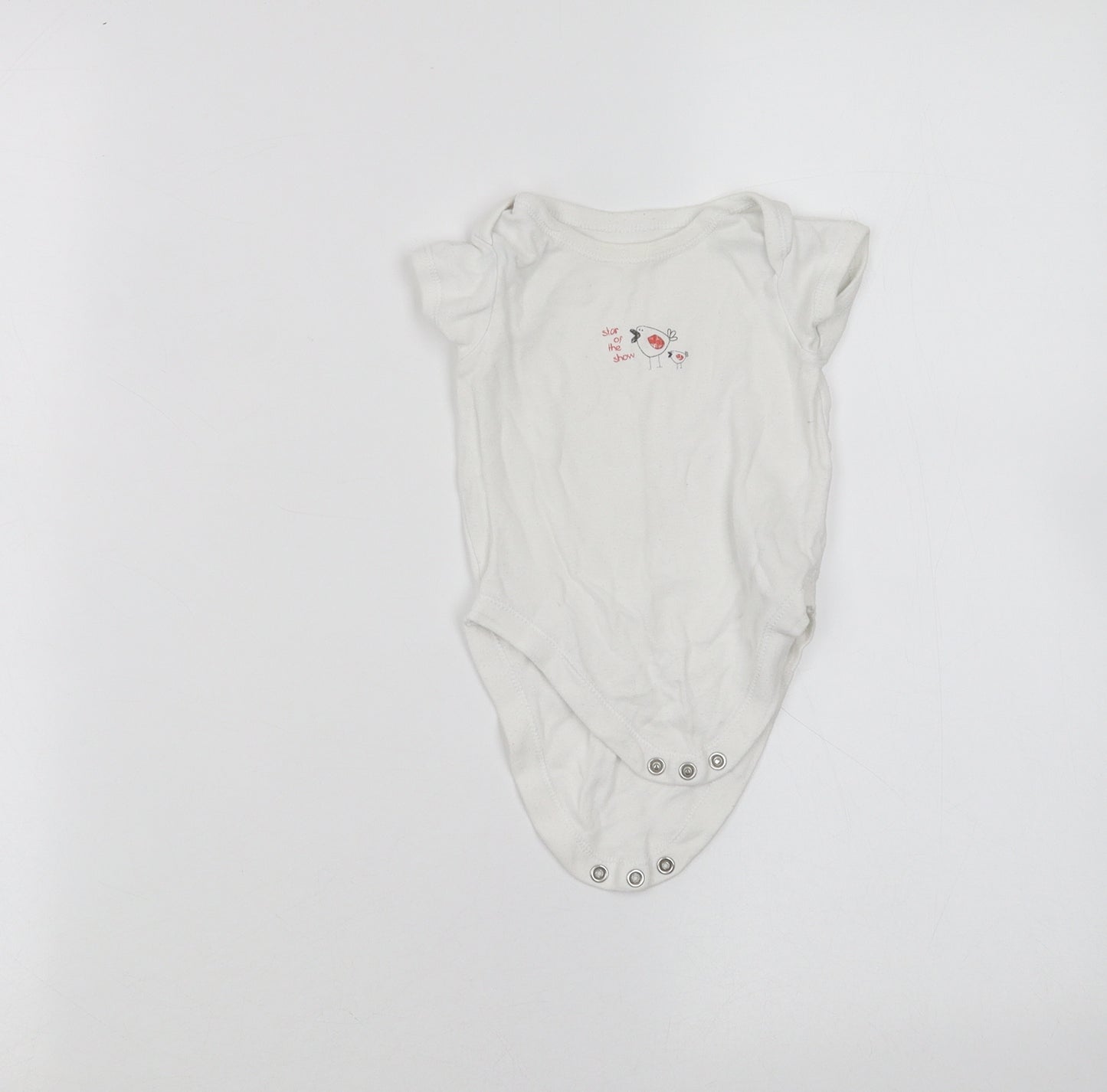 George Baby White   Babygrow One-Piece Size 3-6 Months
