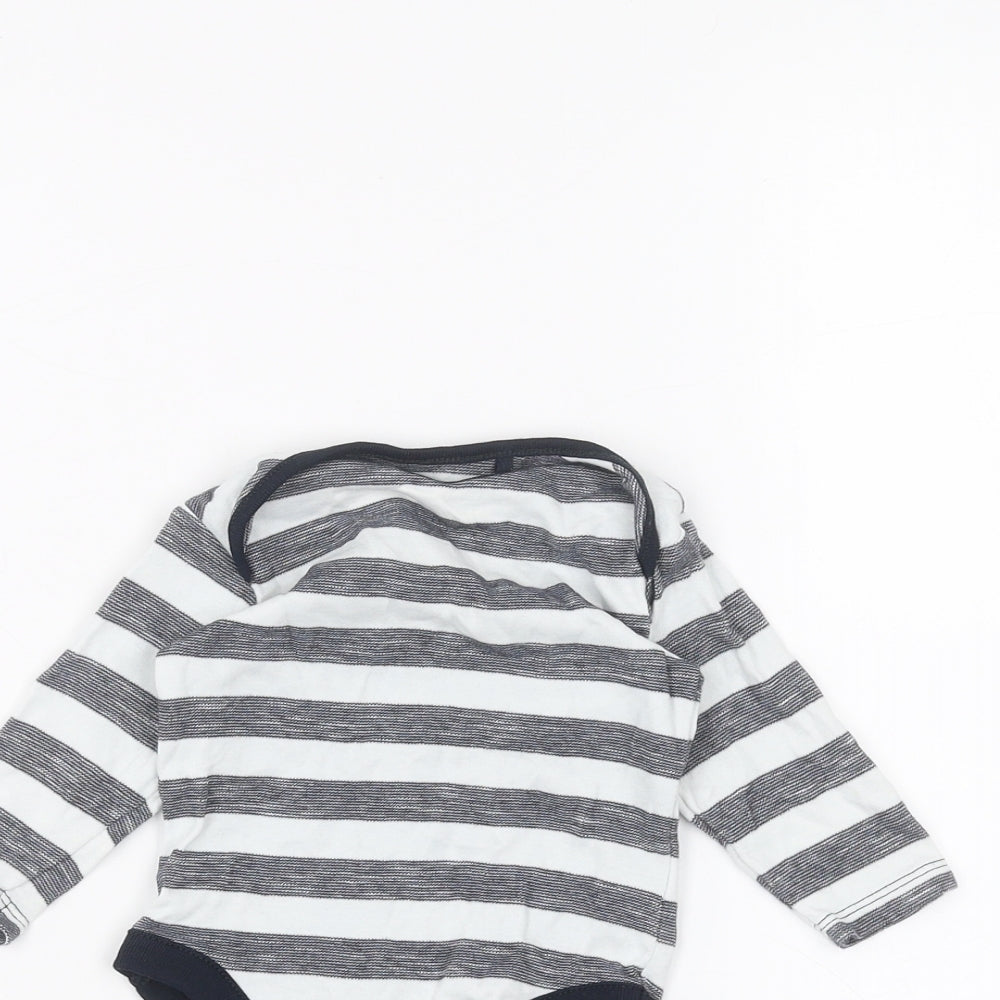 NEXT Baby White Striped  Babygrow One-Piece Size 3-6 Months