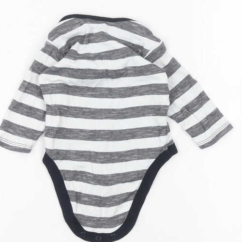 NEXT Baby White Striped  Babygrow One-Piece Size 3-6 Months
