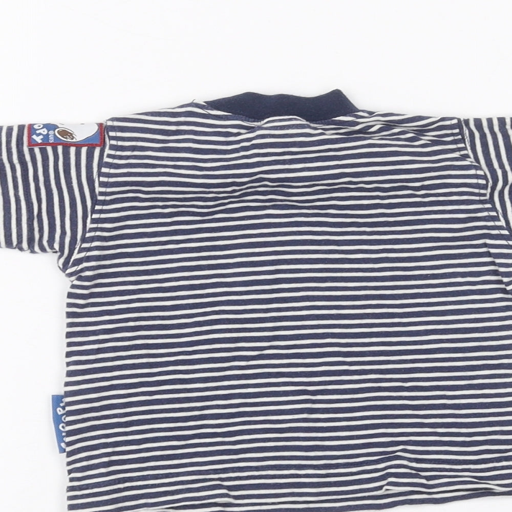 Snoopy Baby Blue Striped  Basic T-Shirt Size 0-3 Months