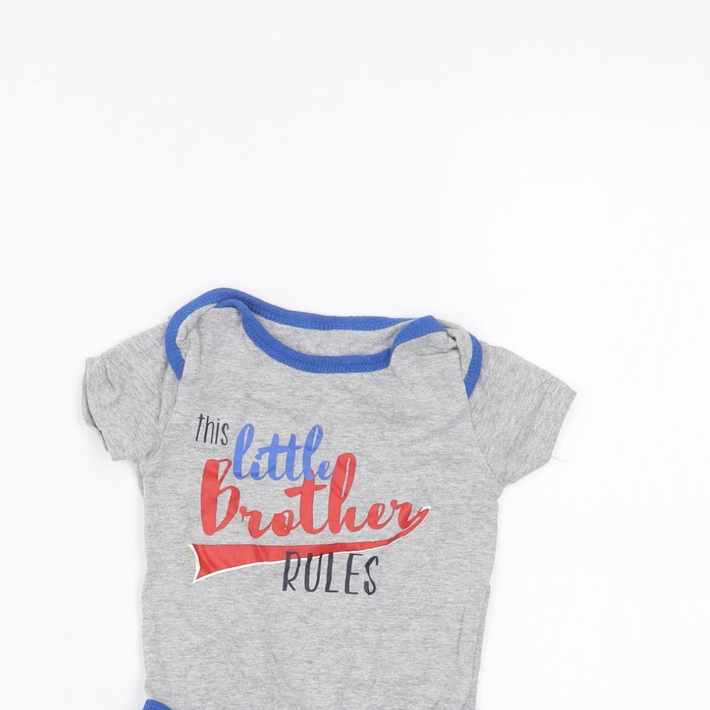PEP&CO Baby Grey   Babygrow One-Piece Size 3-6 Months