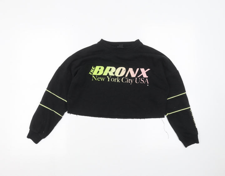 New Look Girls Black   Pullover Jumper Size 9 Years  - cropped