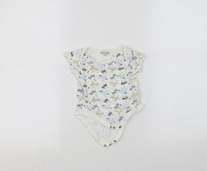 Babaluno Baby White   Babygrow One-Piece Size 3-6 Months