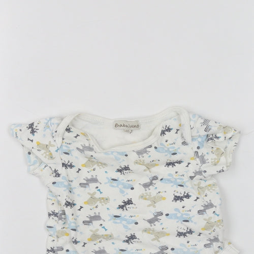 Babaluno Baby White   Babygrow One-Piece Size 3-6 Months