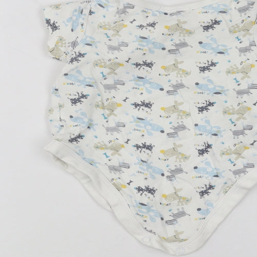 Babaluno Baby White   Babygrow One-Piece Size 3-6 Months