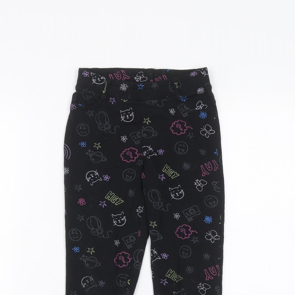 Matalan Girls Black   Sweatpants Trousers Size 8 Years
