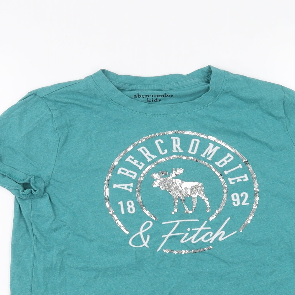 Abercrombie & Fitch Girls Blue   Basic T-Shirt Size 11-12 Years